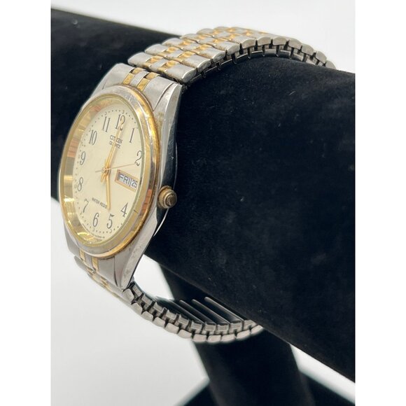 Citizen Quartz Two-Tone Mens Watch GN-4W-S 818187 Water Resist Day/Date Stainles - Picture 5 of 5